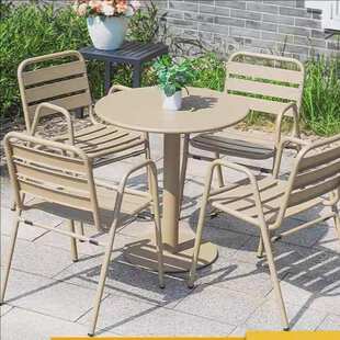 户外桌椅北欧庭院长桌椅室外全铝别墅露营阳台防水防晒桌椅组合