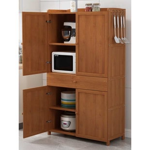 厨房置物架餐边柜实木新中式玄关柜客厅柜子储物柜立式收纳柜带门