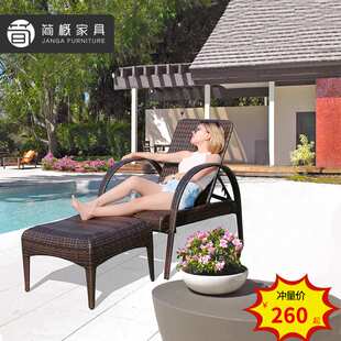 户外泳池躺床室内外休闲别墅花园庭院日光浴床度假村景区沙发躺床