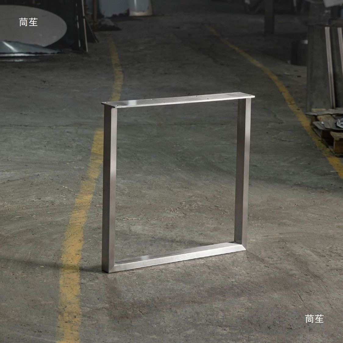 不锈钢桌腿支架极简中古实木大板桌餐桌脚岛台书桌支撑架腿可定.