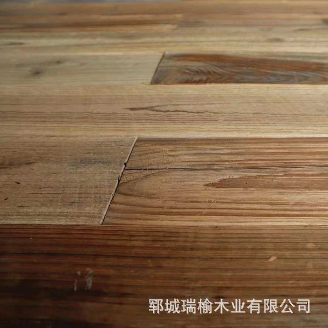 风化老榆木原木旧木板复古装饰酒吧民宿装修老榆木实木多规格地板
