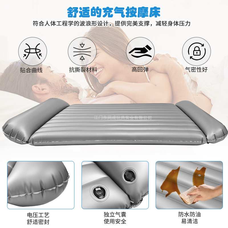 双枕充气水床垫单人双人水疗床桑拿按摩洗浴水床加厚PVC气垫床