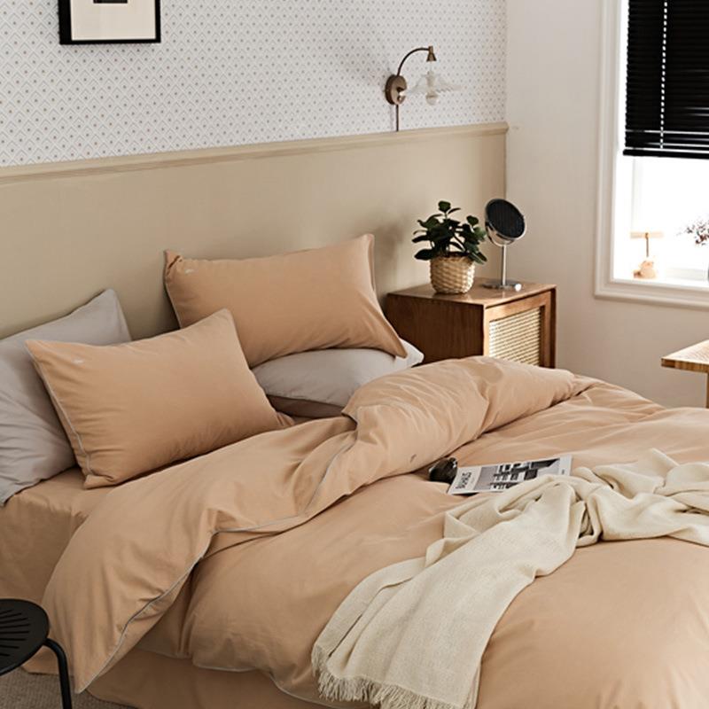 热卖新款100支全棉磨毛秋冬季刺绣加厚长绒棉被床单被套床上用品