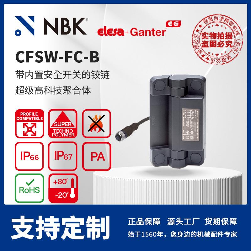 NBK ELESA CFSW-FC-B 带内置安全开关铰链超级高科技聚合体零配件