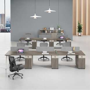 开放区员工位办公桌卡座组合2 6人办公室职经理办公桌办公家具