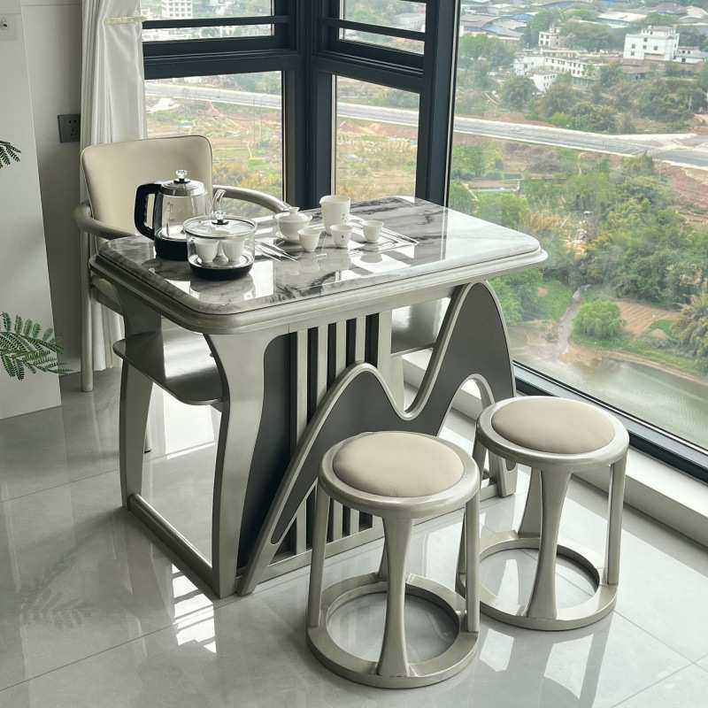 新款简约家用小茶台轻奢意式极简一体桌小型泡茶桌阳台茶桌一整套,基础建材,亚克力板,淘宝优惠券,粉丝福利购,淘宝优惠卷