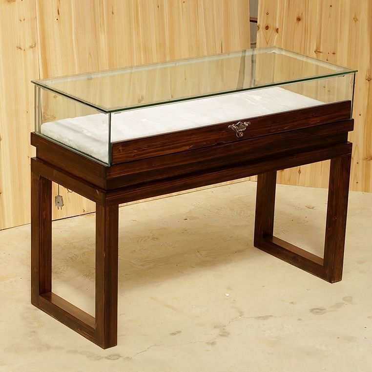 中式珠宝展示柜实木玻璃柜台饰品展览展柜翡翠玉器博物馆文玩展柜