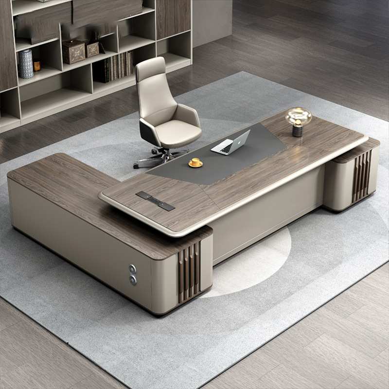 办公家具老板桌简约现代大班台总经理高档大气办公室办公桌椅组合
