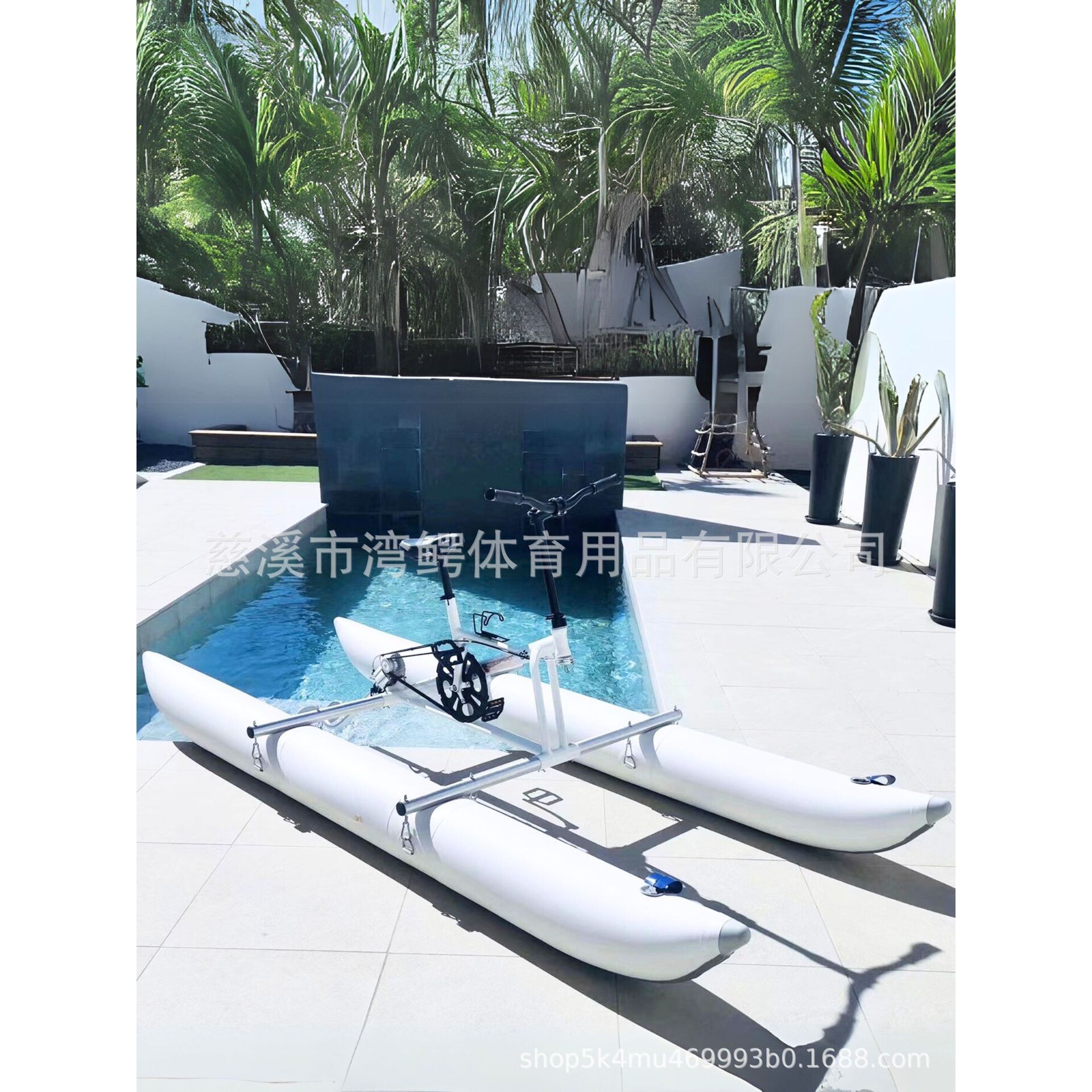 度假村景点网红打卡设备单人水上单车圆浮筒设计包邮充气式充气艇