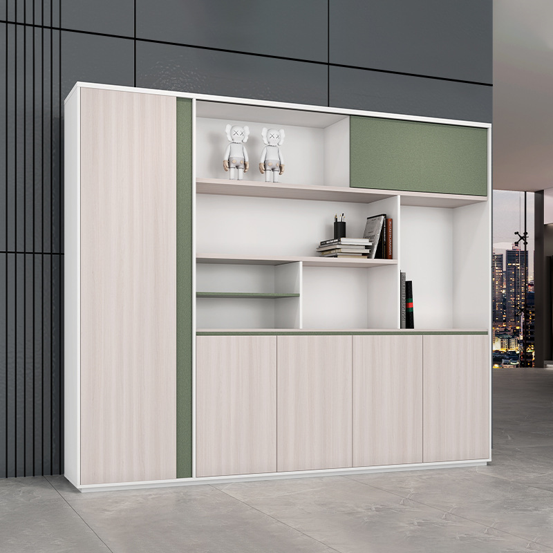 大型办公室柜子落地式简易文件柜更衣柜矮柜木质文件收纳柜落地柜