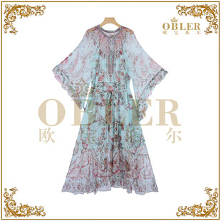 【欧宝莱尔】新款气质时尚轻奢优雅女装连衣裙305-25463