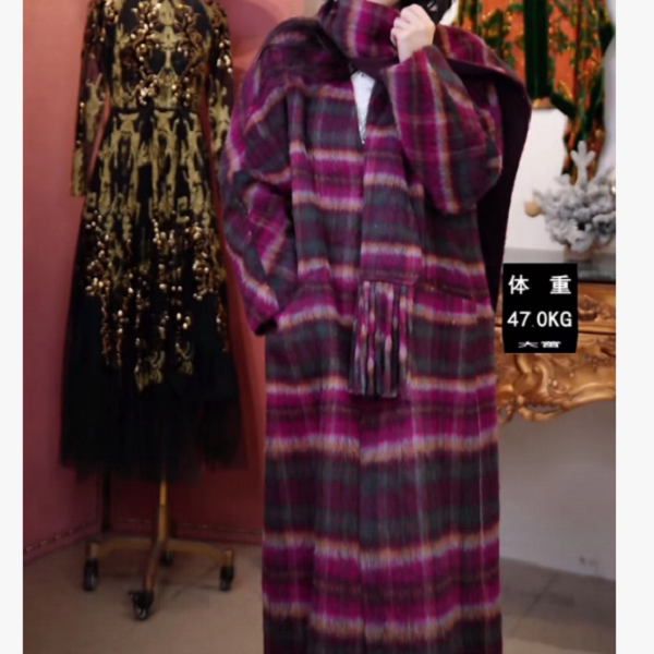 【欧宝莱尔】秋冬新款气质时尚高定大衣外套305-A-258119