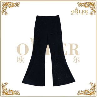 【欧宝莱尔】轻奢时尚新款烫钻休闲裤305-A-25379