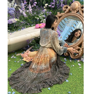 【绿野仙踪】欧宝莱尔新款气质时尚轻奢高定优雅连衣裙305-25234