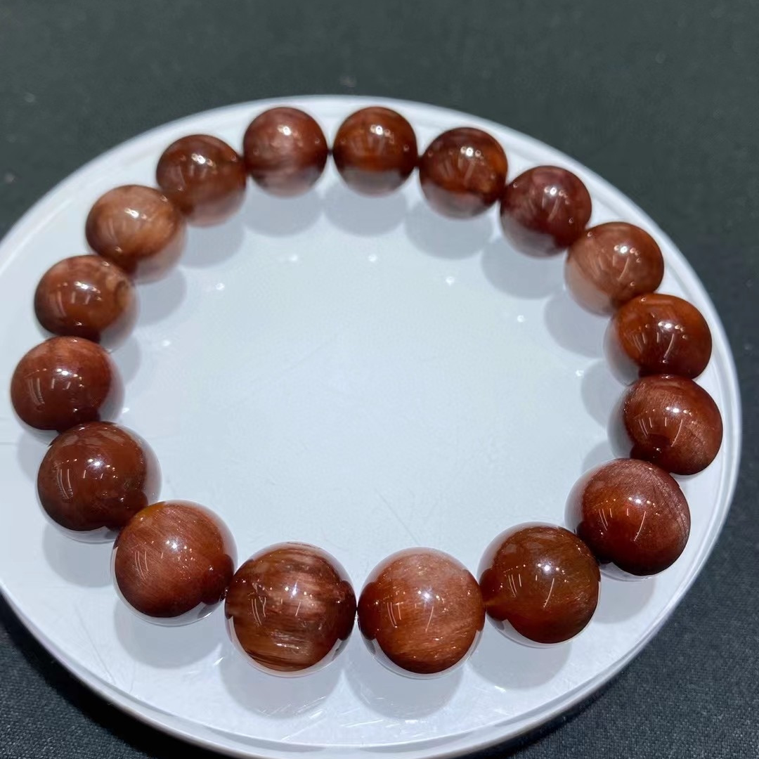 天然兔毛水晶豆沙毛发礼物七夕红