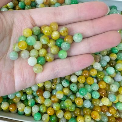 A货缅甸翡翠散珠子DIY配件