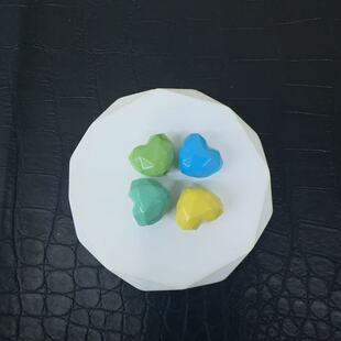 天然菱镁矿爱心刻面配件手工串珠配件DIY百搭时尚配饰