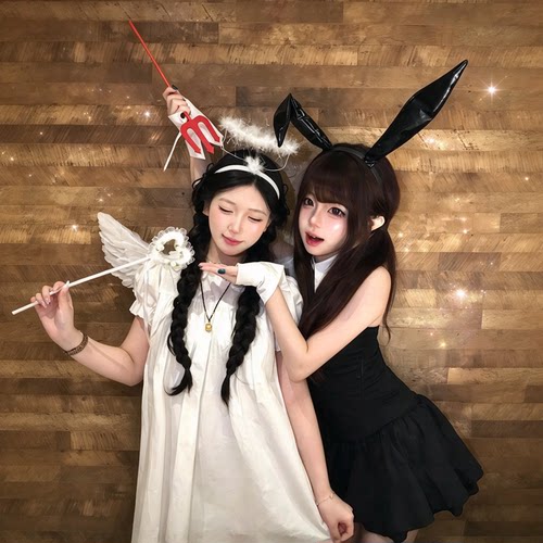 万圣节限定双子星天使翅膀拍照