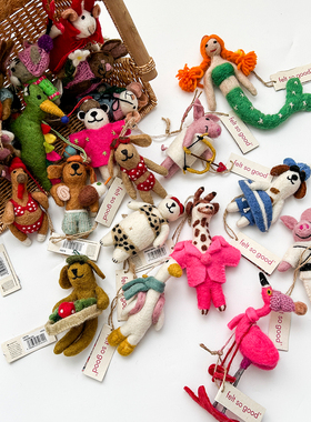 Felt so goodFW24尼泊尔手工羊毛毡玩偶包挂件玩具