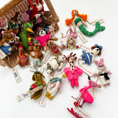 Felt so goodFW24尼泊尔手工羊毛毡玩偶包挂件玩具