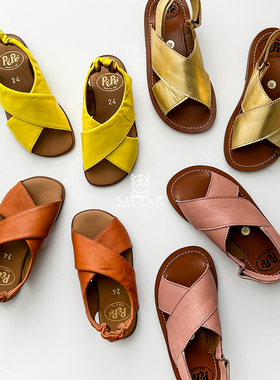 6Z 意大利pepe SS24女宝宝复古花朵彩色编织拉菲草凉鞋