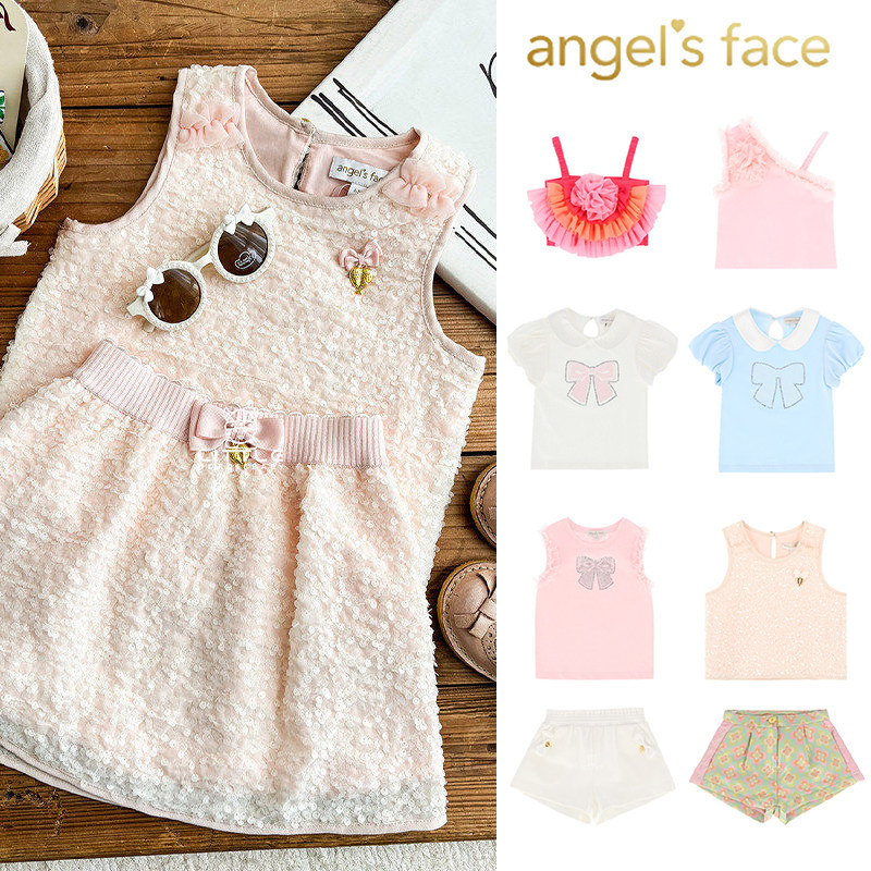 直播 英国Angels Face 春夏女宝T恤吊带背心上衣短裤