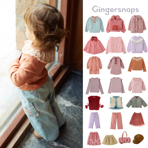 3Z清仓  菲律宾gingersnaps FW24冬款女宝上衣卫衣马甲连衣裙