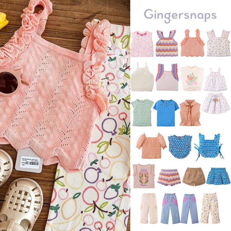 6Z  菲律宾gingersnaps SS25女宝吊带短袖短裤牛仔裤
