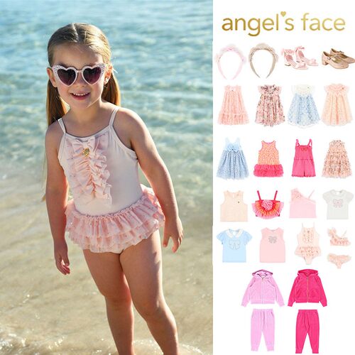3Z清仓英国Angels Face 女宝连衣裙比基尼泳衣短袖卫衣卫裤舞鞋