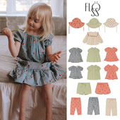 3件38折 连衣裙防晒帽 短裤 丹麦floess SS24女宝格子短袖