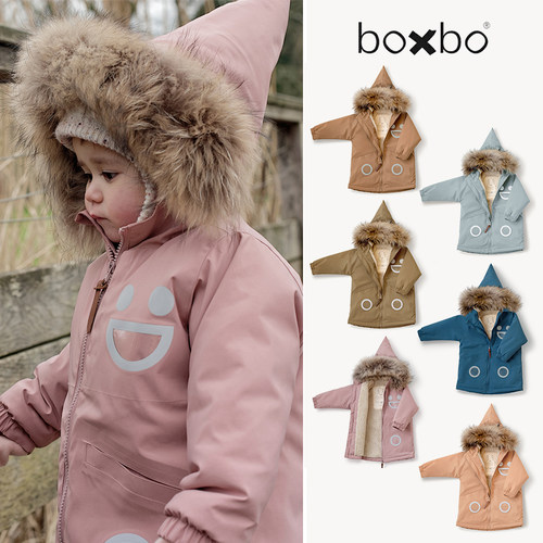 7Z 法国BOXBO FW24秋冬儿童精灵帽加厚保暖防水长外套