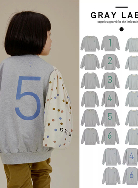 7Z 现货荷兰gray label FW24儿童限量个性生日数字卫衣