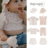 3件38折 遮阳帽 上衣短裤 丹麦thatsmine SS24春夏女宝可爱短袖