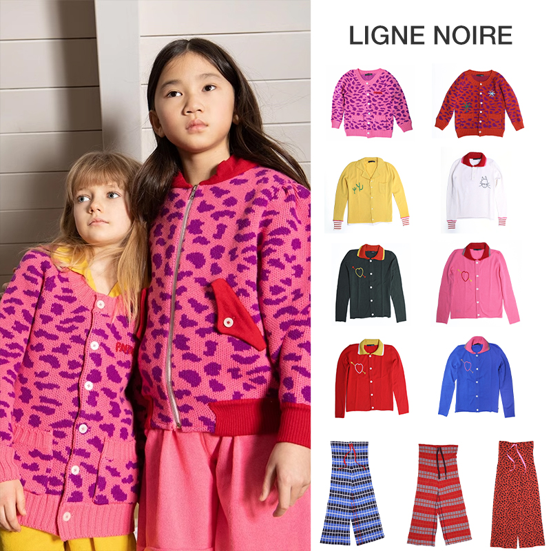 6Z 现货 意大利ligne noire FW24秋冬儿童开衫上衣长裤