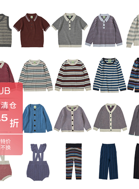 3件5折 FUB秋冬秒杀合集  FW24儿童上衣毛衣打底裤背带短裤
