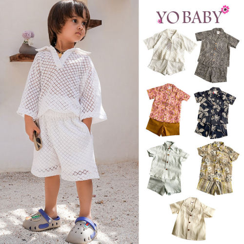 5Z 印度YOBABYONLINE  SS26男宝衬衫短裤上衣长裤套装