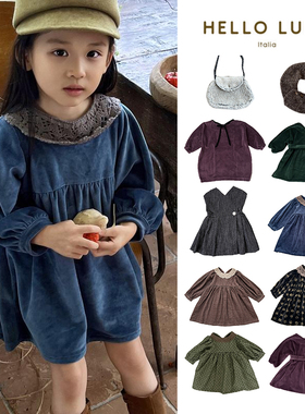 7Z 意大利 hello lupo FW24 女宝花边领连衣裙背带裙包包