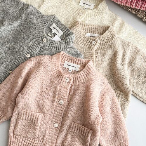 3Z现货PequenoTOCON FW25儿童美利奴羊毛针织开衫裤