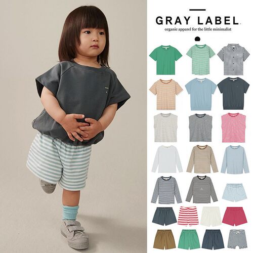 5Z 荷兰gray label 春夏儿童有机棉短袖背心T恤短裤