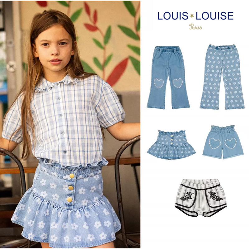 5Z  法国Louis louise SS26春夏女童牛仔半裙短裤长裤