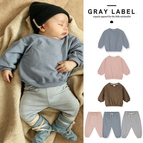 6Z 荷兰 gray label SS26宝宝幼童薄绒有机棉卫衣卫裤