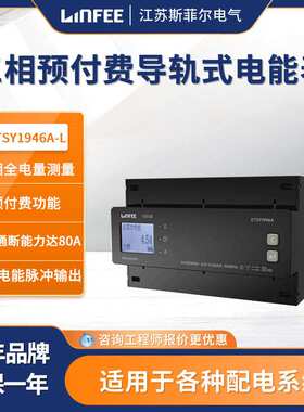 江苏斯菲尔领菲 三相预付费导轨式多功能电力电能表DTSY1946A-L