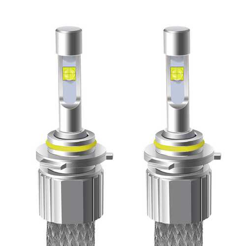 汽车LED大灯4300k带透镜XHP50科瑞灯珠 编织带 铝带散热超亮H4 H7
