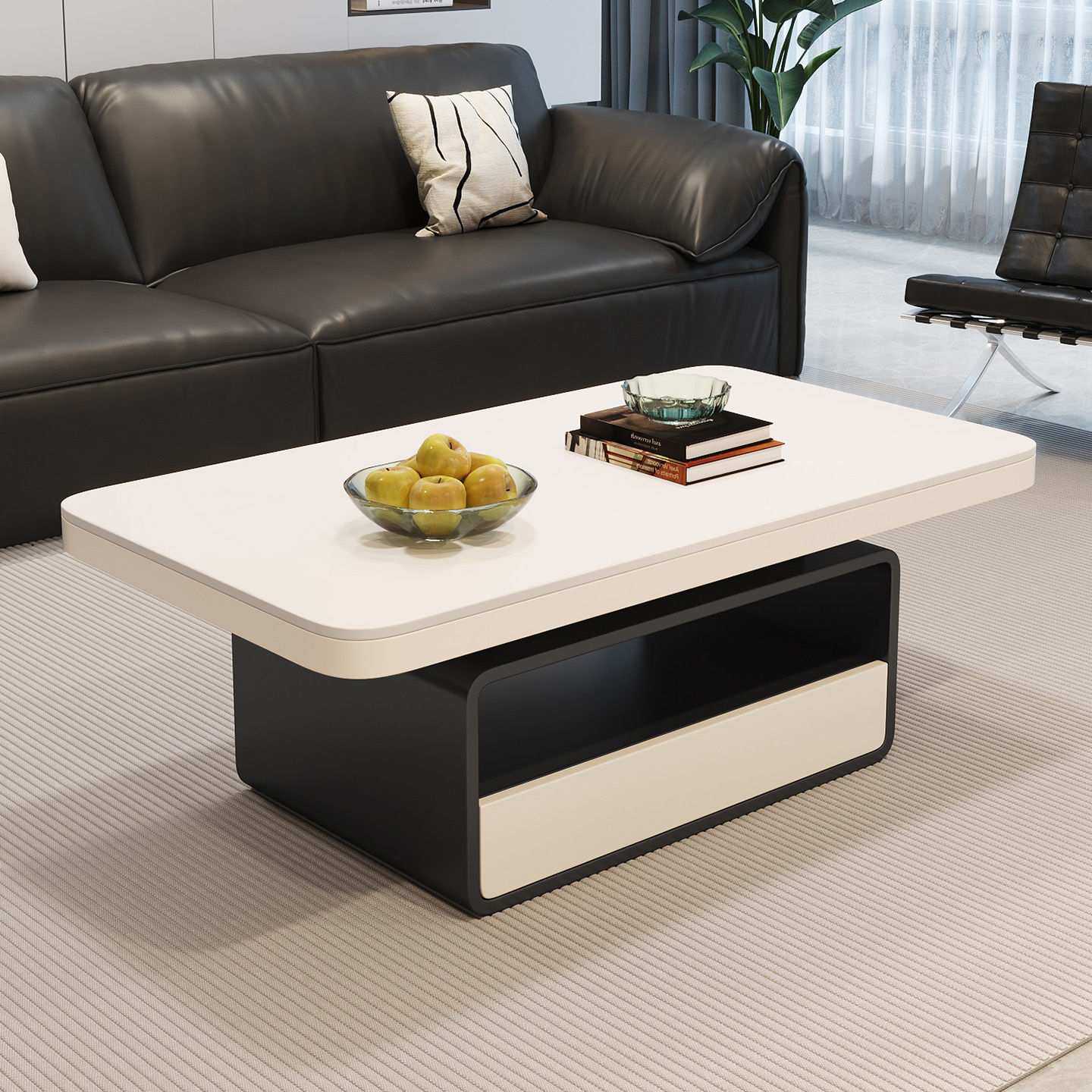 轻奢现代奶油风长方形岩板茶几客厅小户型家用设计师高级感茶桌子,3C数码配件,摄像机配件,淘宝优惠券,粉丝福利购,淘宝优惠卷