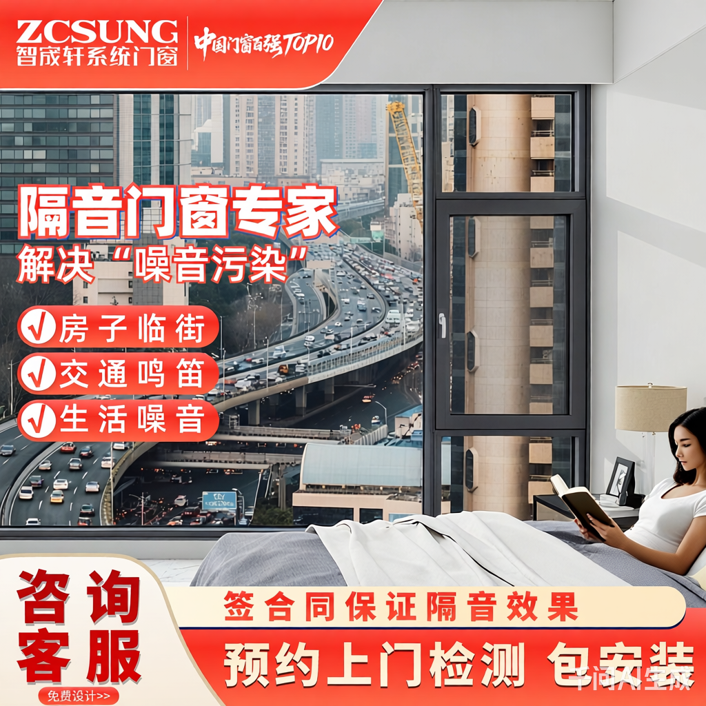 智宬轩迎客100内开静音系统门窗