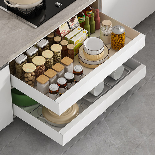 Agilok现代简约可伸缩拉篮免打孔