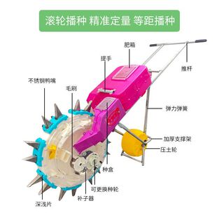 农用手推式播种机花生玉米黄豆播种器多功能小型种子种植器点播器