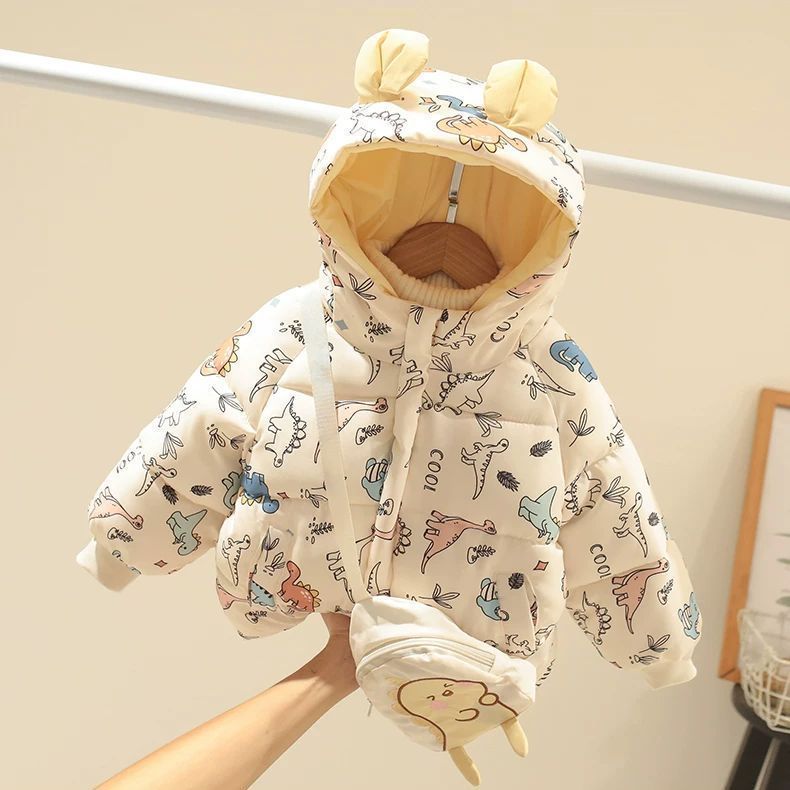 正品亲子男童加绒超厚棉服秋冬新款儿童时髦宝宝加厚棉衣棉袄秋冬