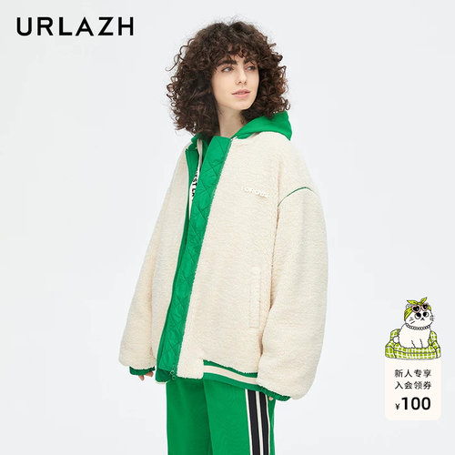 urlazh/有兰双面棒球外套棉服