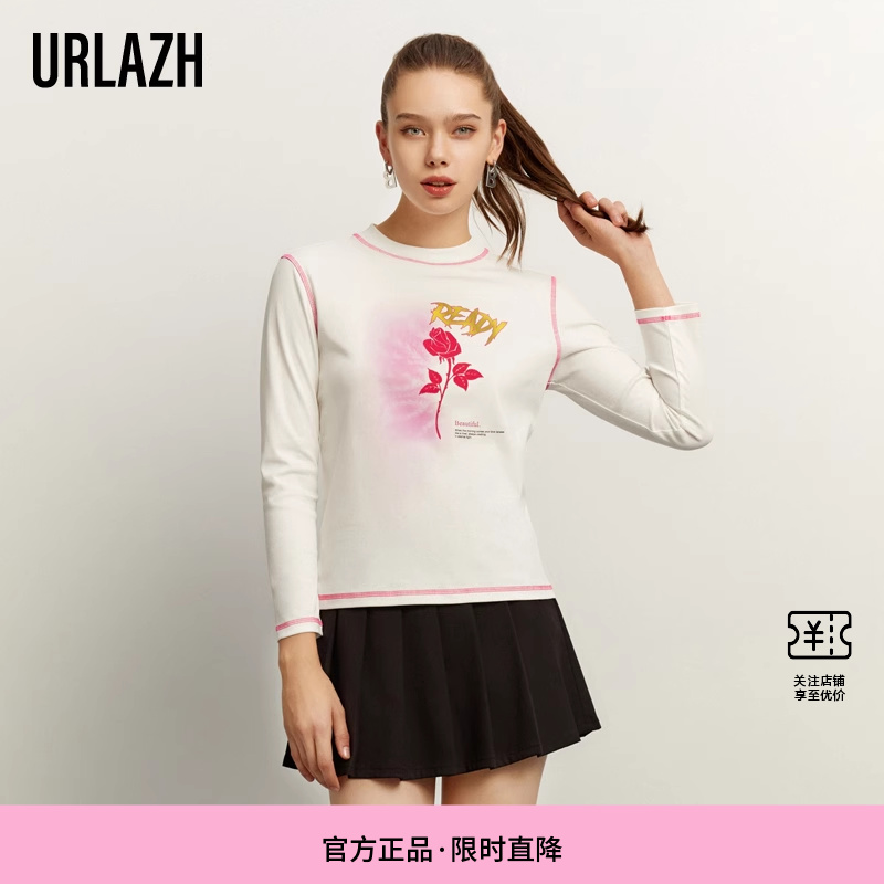 urlazh/有兰白色长袖T恤